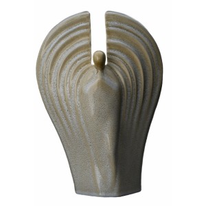 Eternal Guardian - Ceramic Cremation Ashes Urn – Light Sand Melange